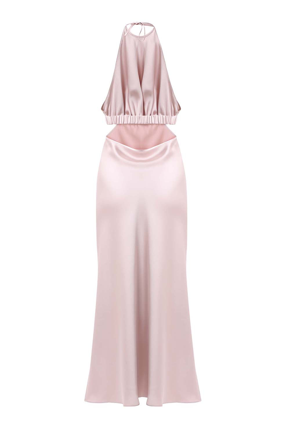 Ambretta Beige Halter Midi Dress S