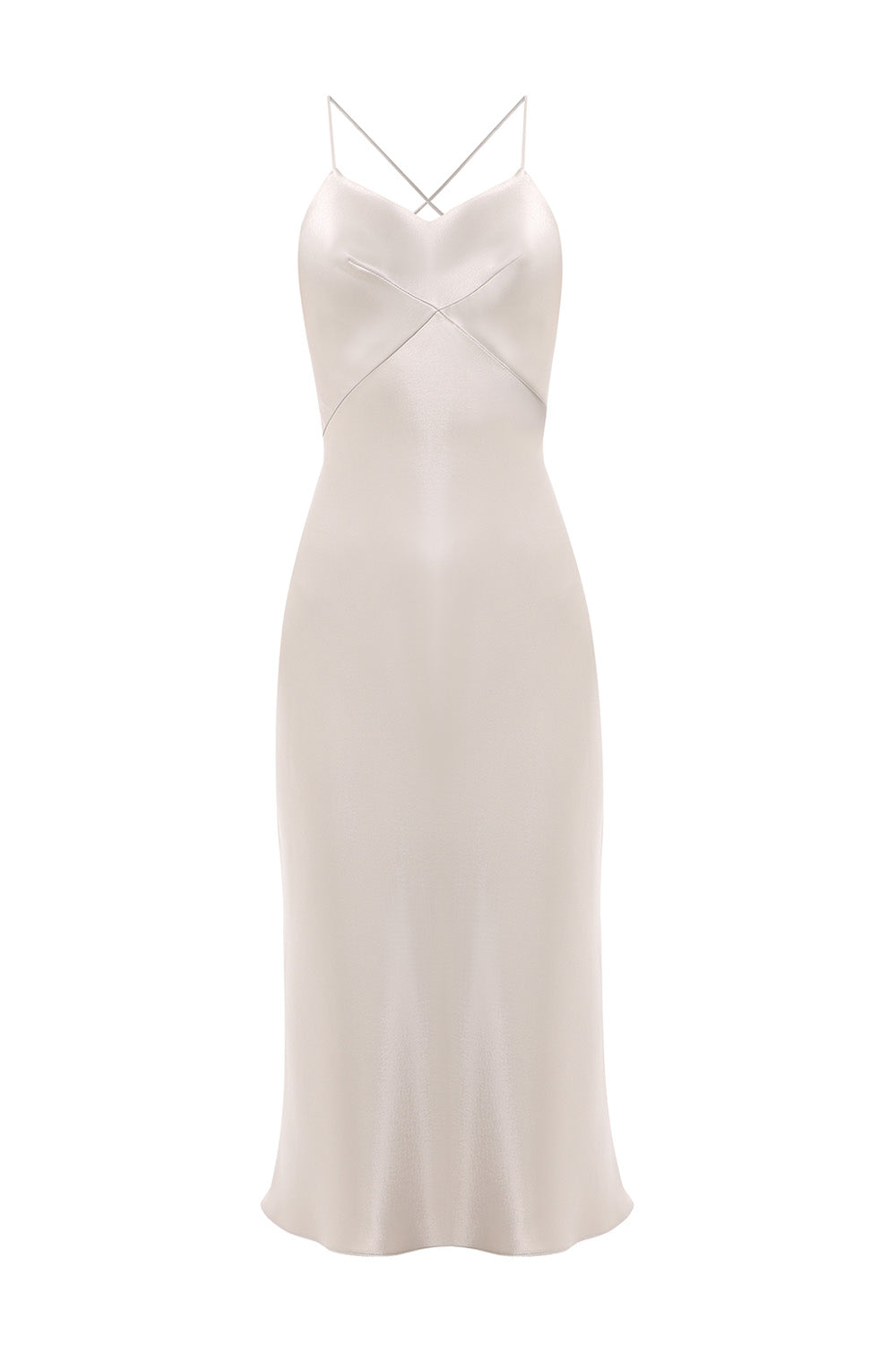 Charlot Open-Back Midi Slip Dress M