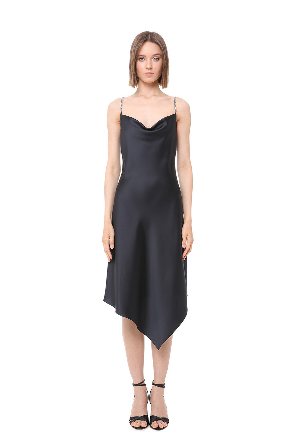 Taya Asymmetrical Slip Dress S Taya Asymmetrical Slip Dress S