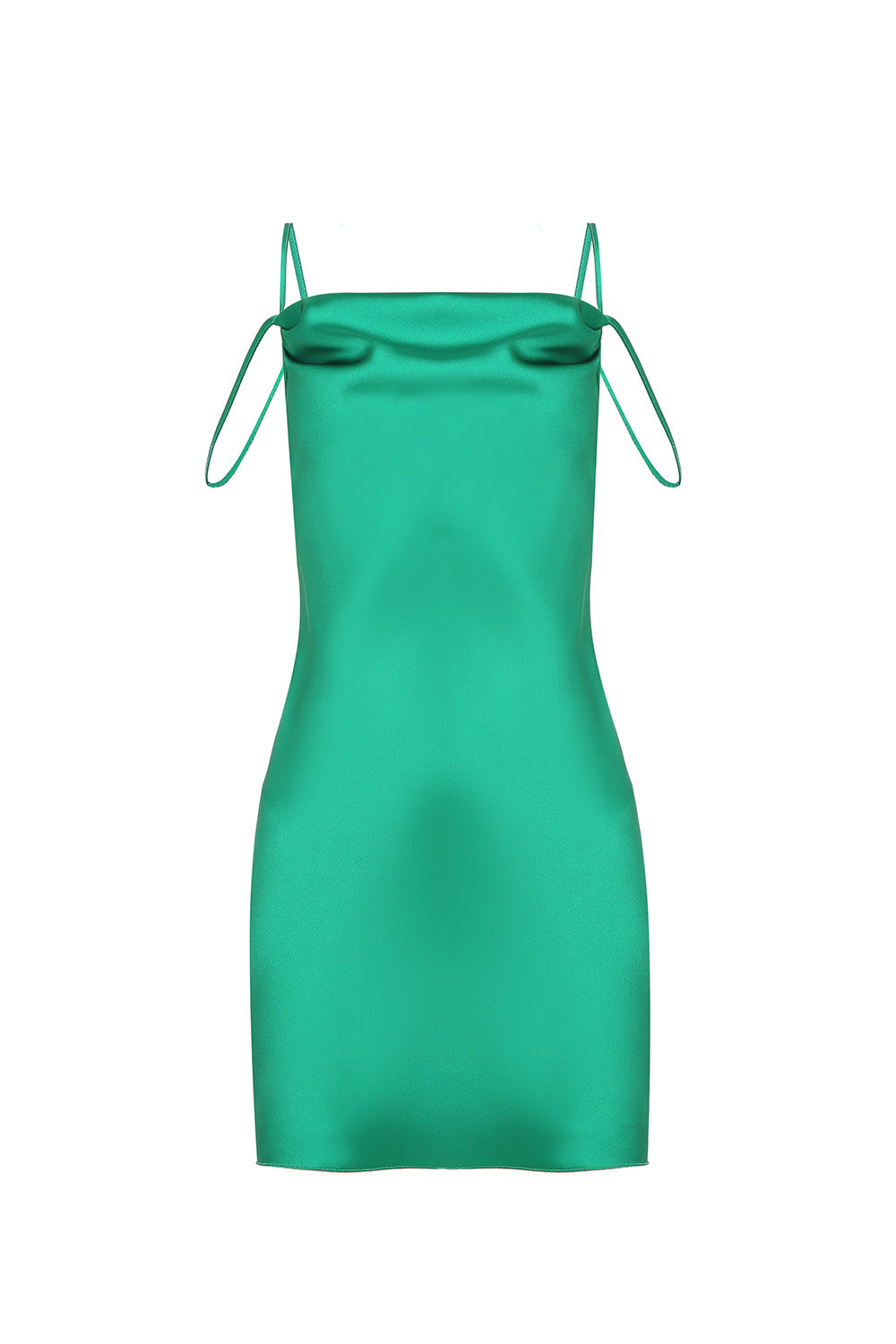 Irena Green Mini Silk Dress
