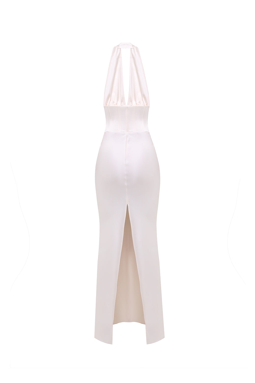 alice and olivia regina halter dress $395 Alice + Olivia Women's White Sleeveless Open Back Regina Midi Dress Size 8