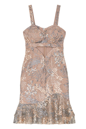 Etty Embroidered Tulle Dress With Swarovski