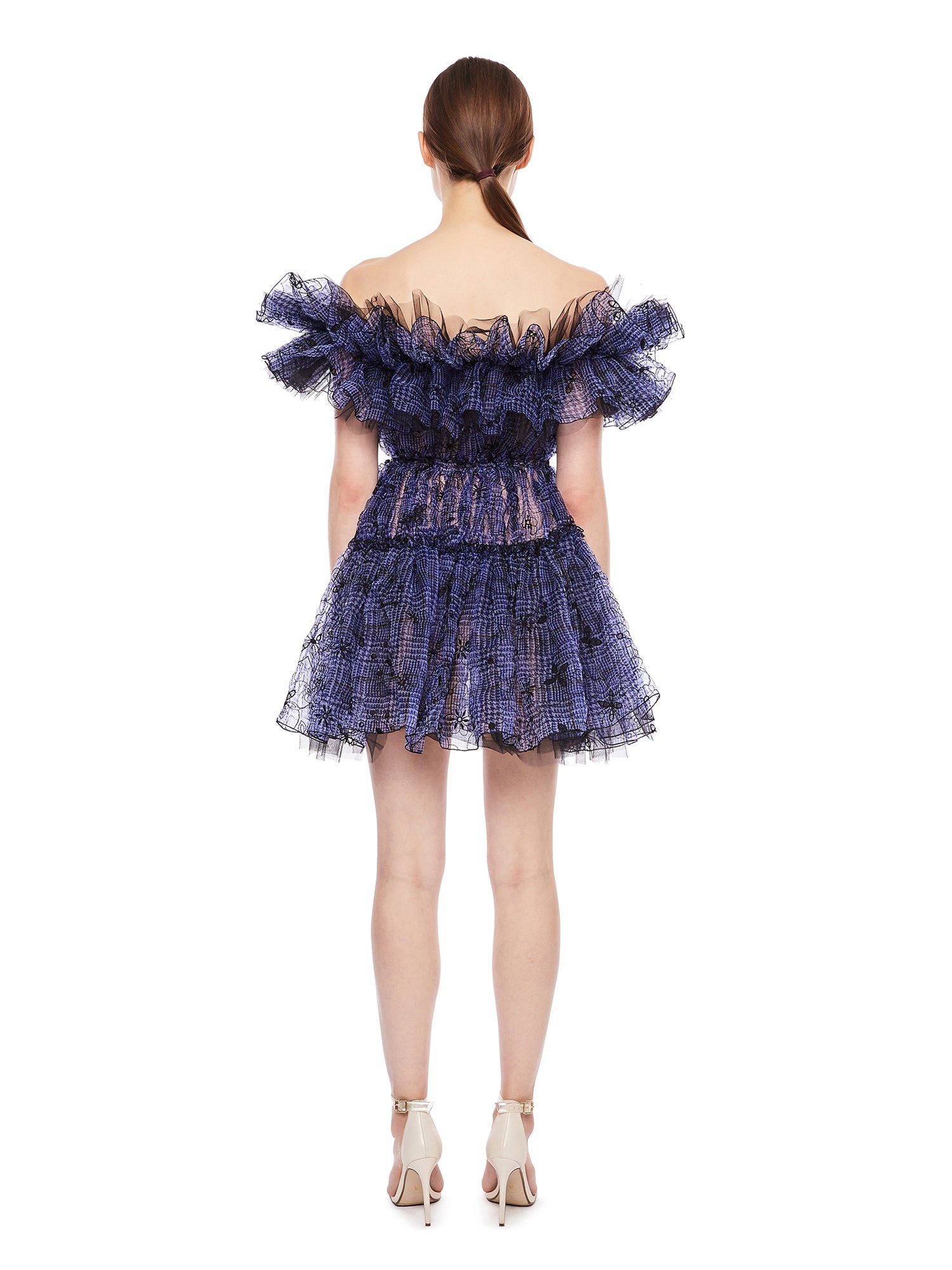 Perri Ruffle Silk Organza Mini Dress