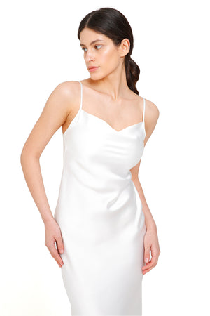 Janna White Silk Slip Dress
