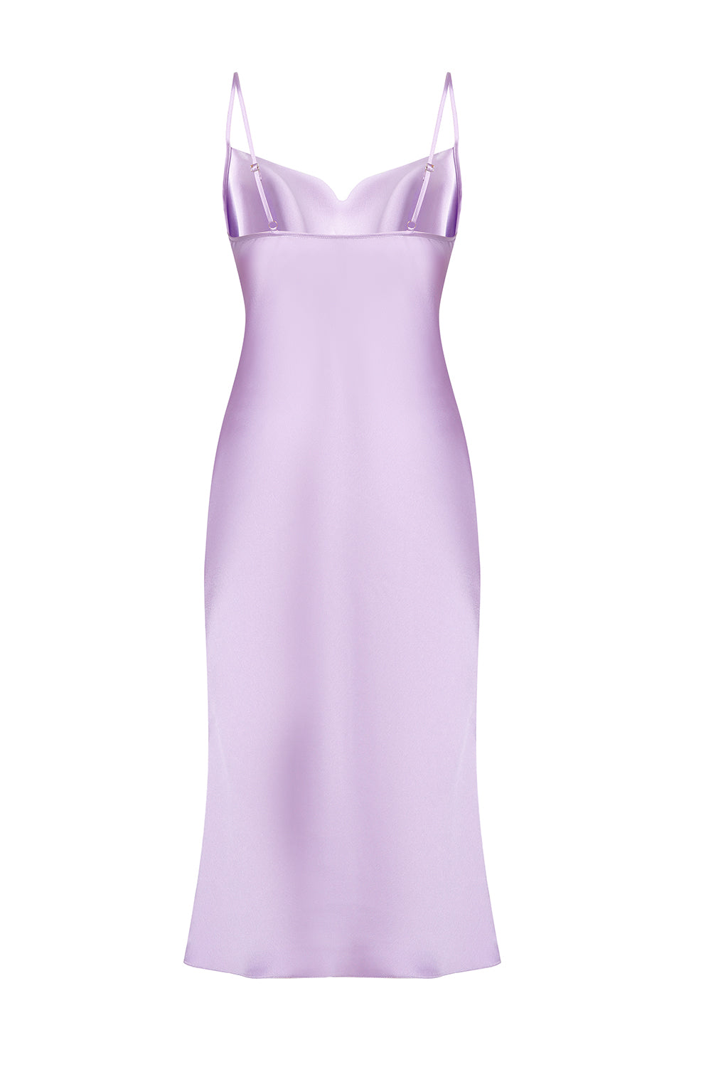 Janna Purple Silk Slip Dress