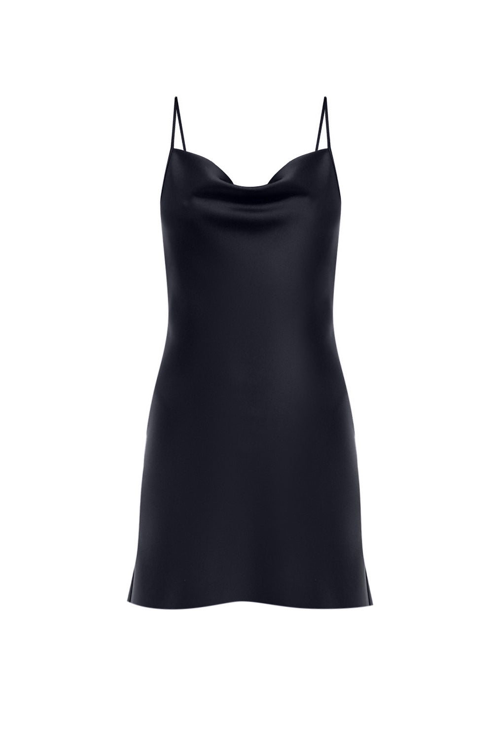 Brenda Black Mini Silk Dress – YASYA MINOCHKINA