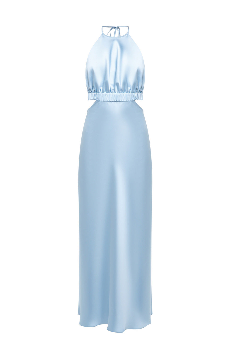 Ambretta Sky Blue Halter Midi Dress XS