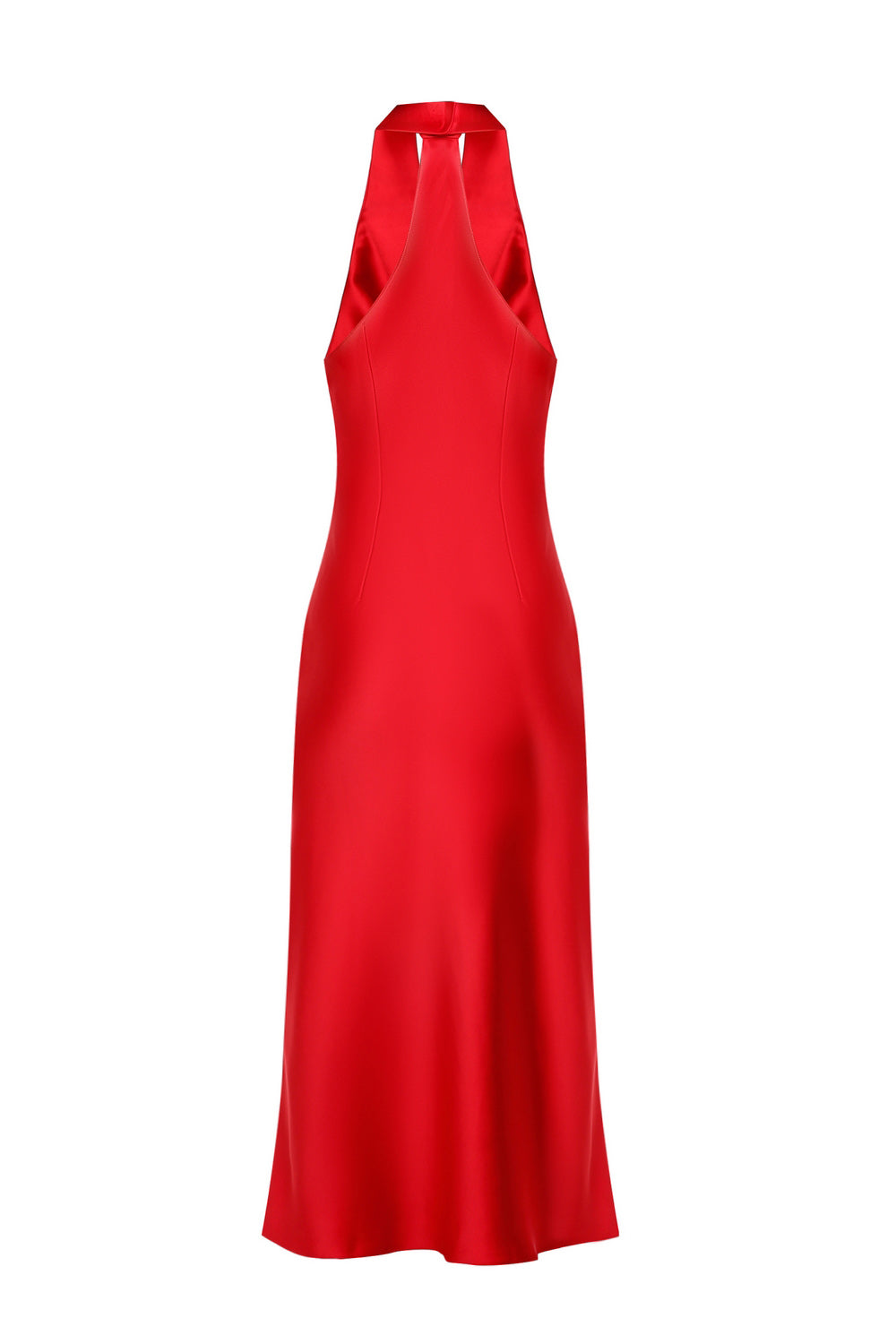 knee length dresses for ladies Ayla Halter Drape Bias Midi Dress – YASYA MINOCHKINA