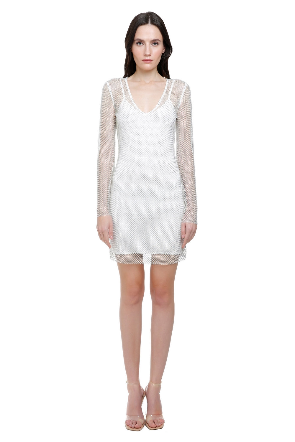 crystal mesh mini dress Constellation Crystal Mesh Mini Dress