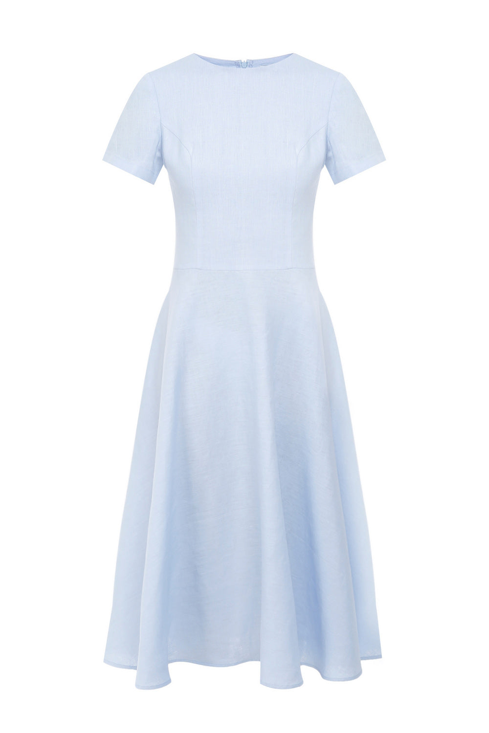 Amara Sky Blue Linen Midi Dress  YASYA MINOCHKINA