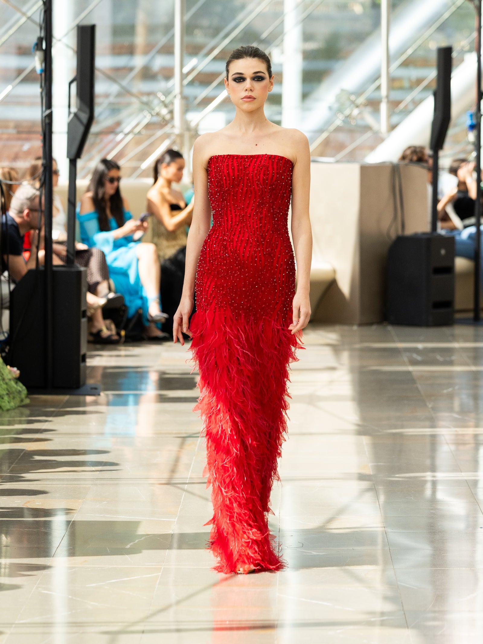 Princesse Grace Couture Ostrich Feathers Gown – YASYA MINOCHKINA