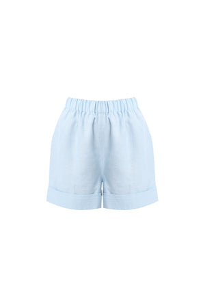 Sky Blue Linen Short