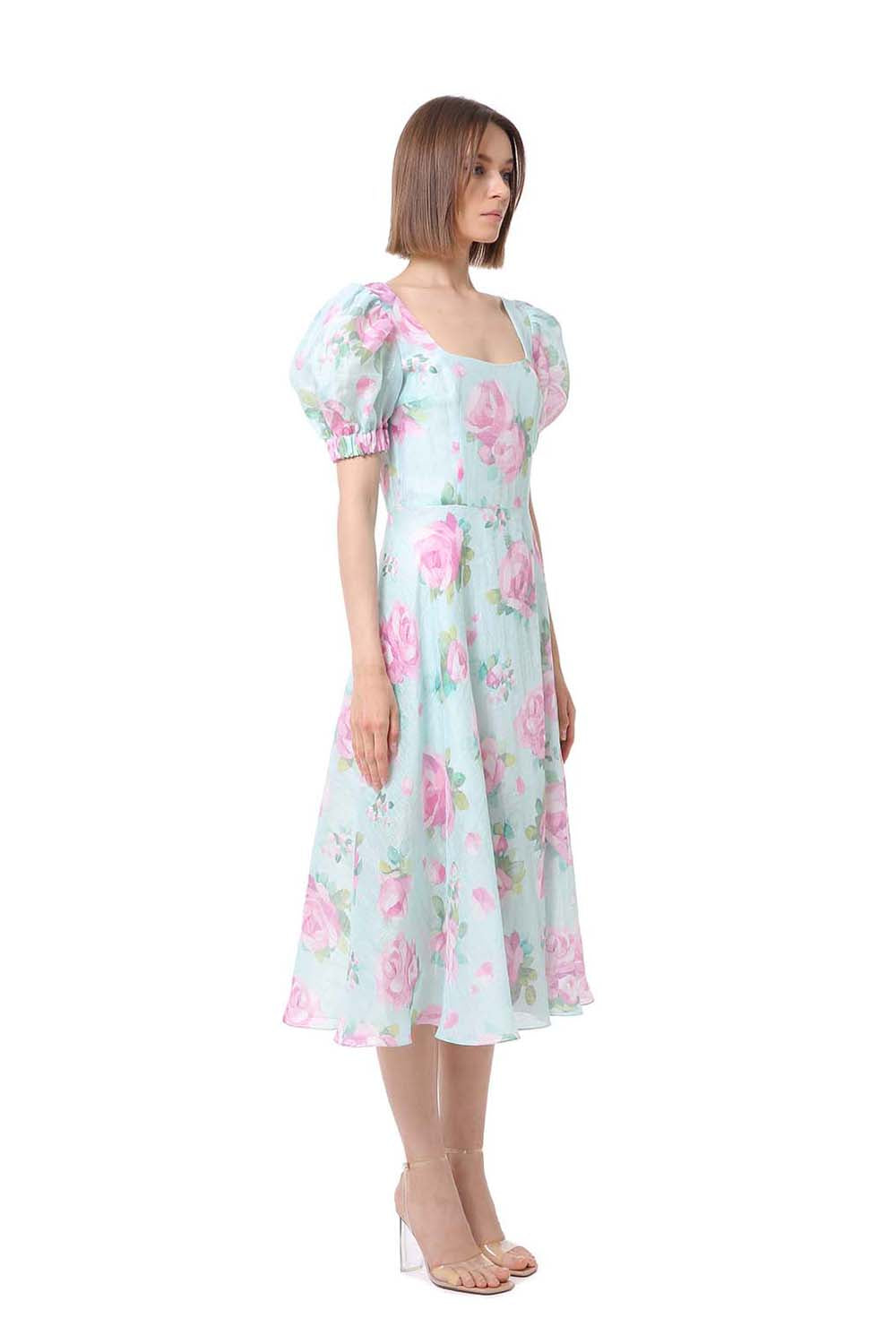 Bonita Floral Linen Midi Dress