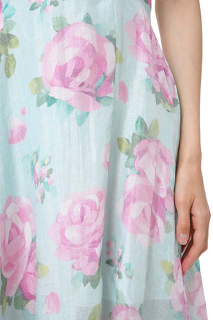 Bonita Floral Linen Midi Dress