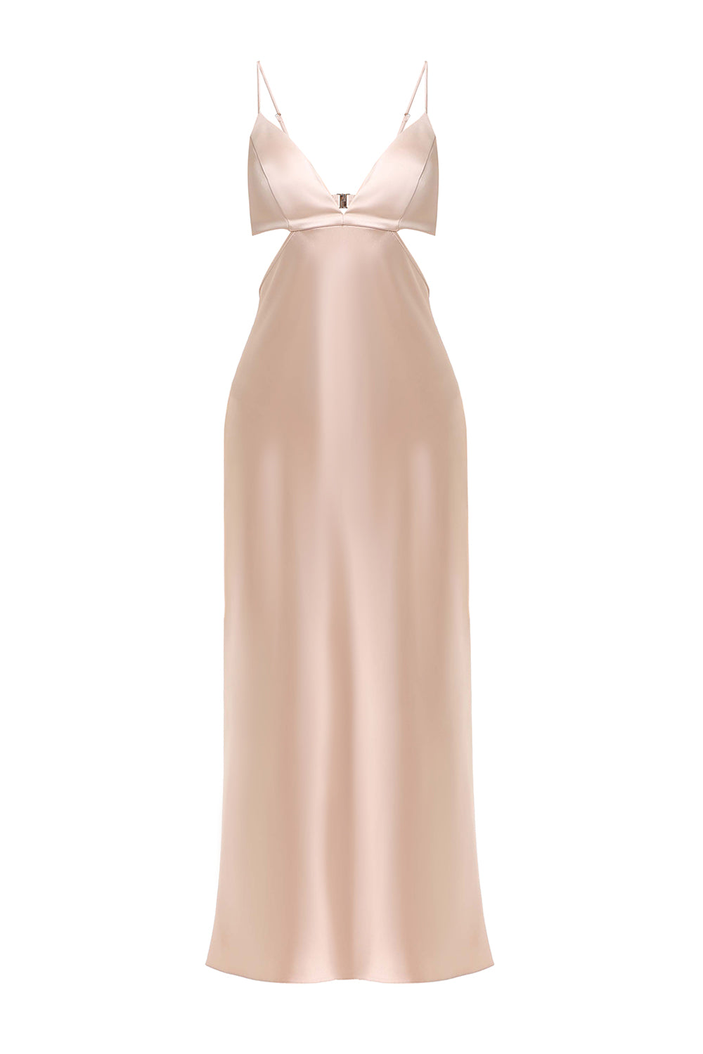 Elegant V-Neck Silk Dress