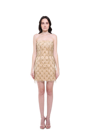 crystal embellished mini dress Aurelia Crystal Embellished Mini Dress – YASYA MINOCHKINA