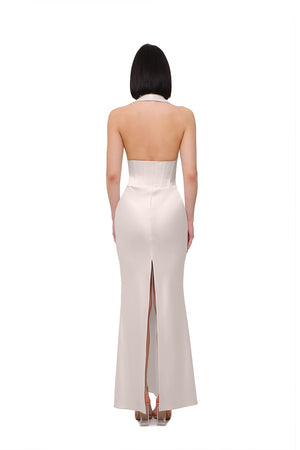 Monaco Champagne Corset Maxi Dress  YASYA MINOCHKINA