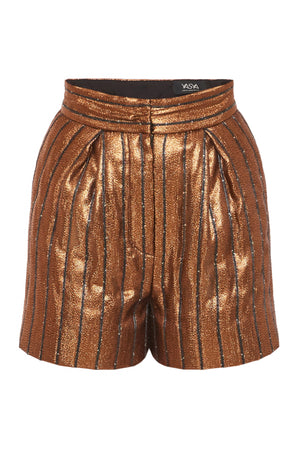 Bronze Puffer Shorts