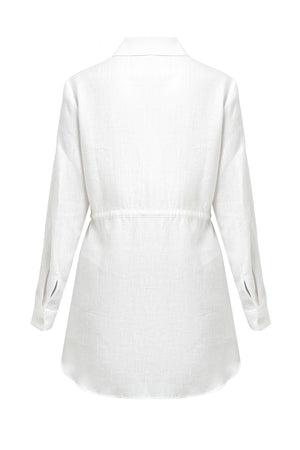 LP White  Linen Shirt Dress