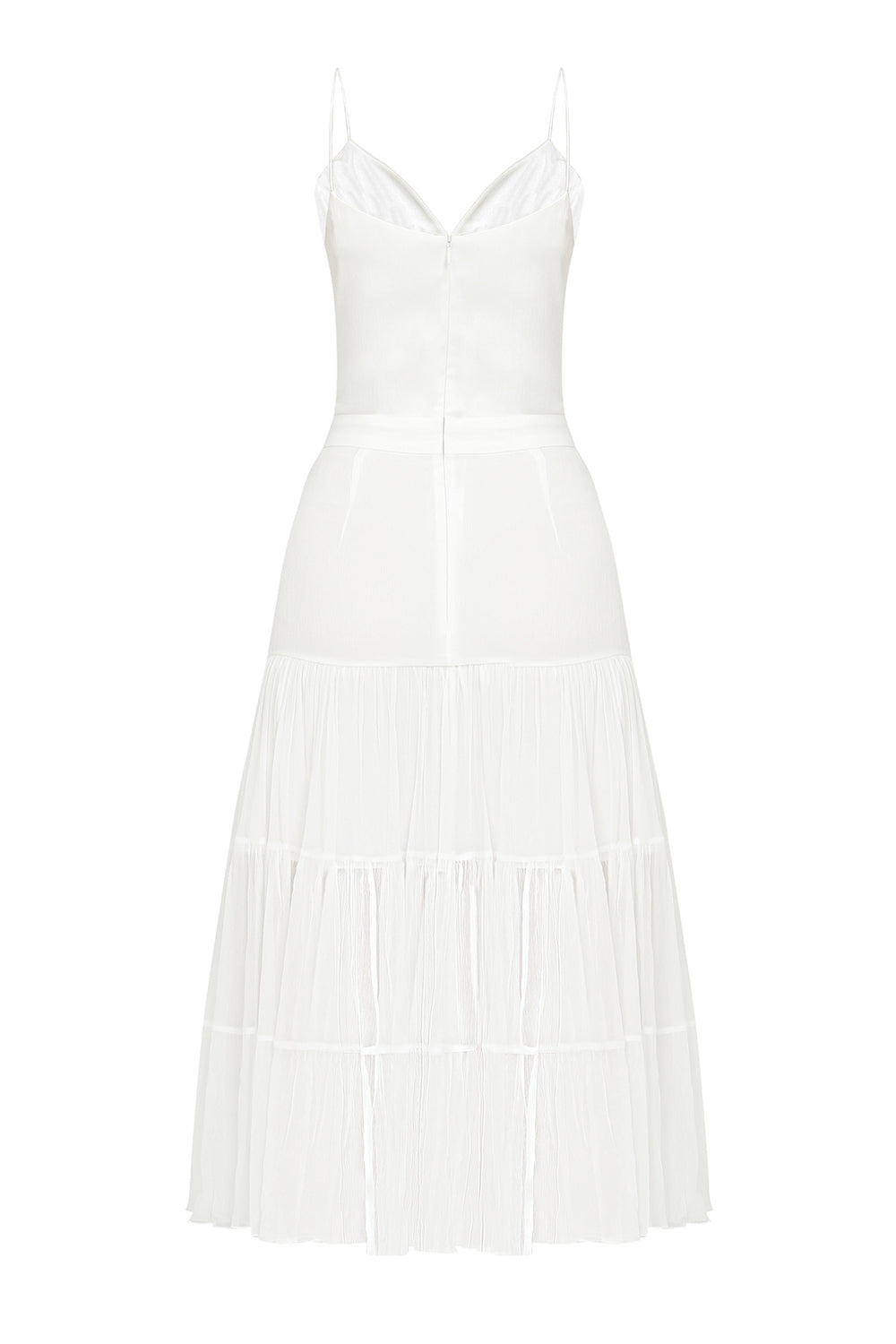 Mykonos Silk Midi White Dress