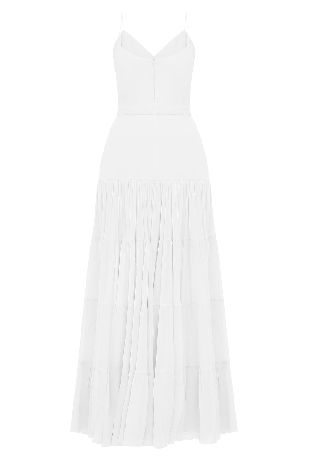 Mykonos Silk Maxi White Dress