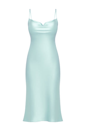Janna Mint Silk Slip Dress YASYA MINOCHKINA Janna Mint Silk Slip Dress YASYA MINOCHKINA