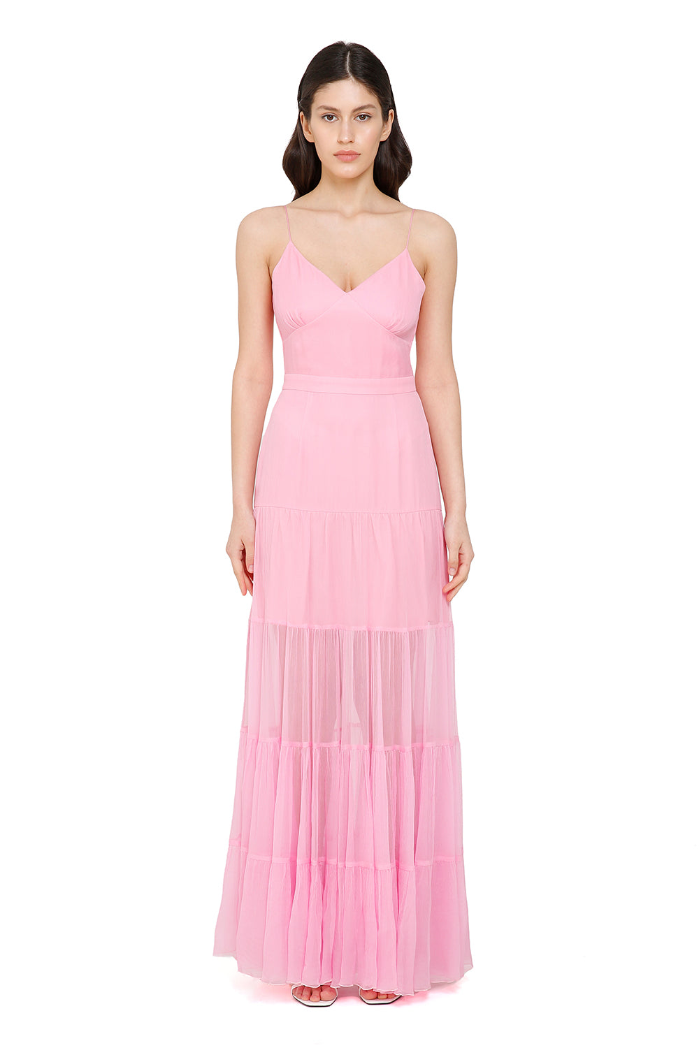 Mykonos Silk Maxi Pink Dress