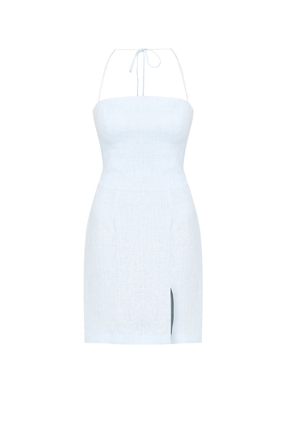 Nori Sky Blue Mini Linen Dress