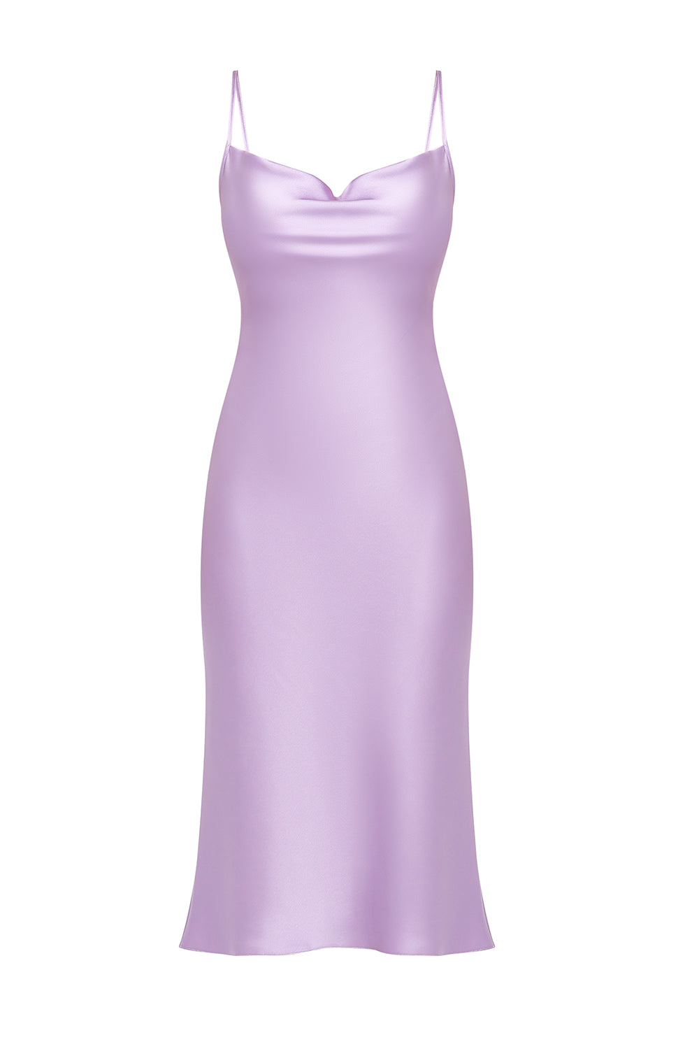 Janna Purple Silk Slip Dress
