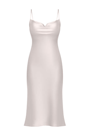 Janna Shell Silk Slip Dress
