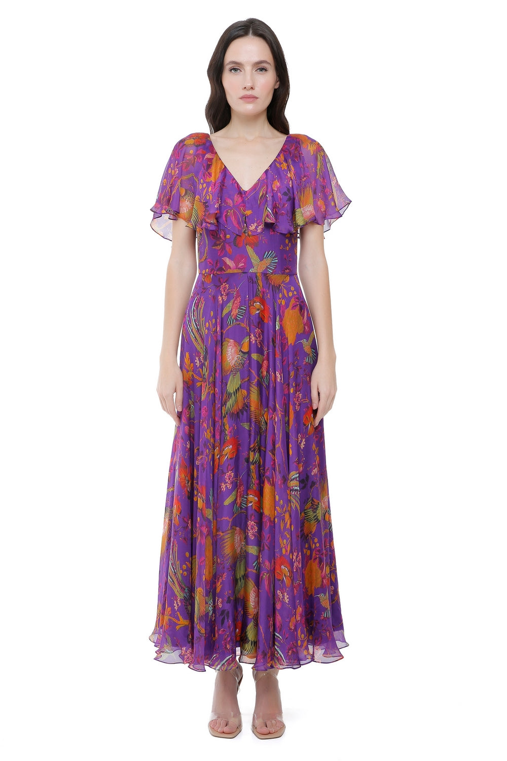 Celestine Plum Floral Print Dress