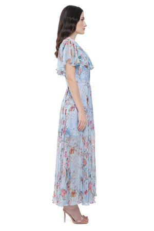 Celestine Sky Blue Floral Print Dress