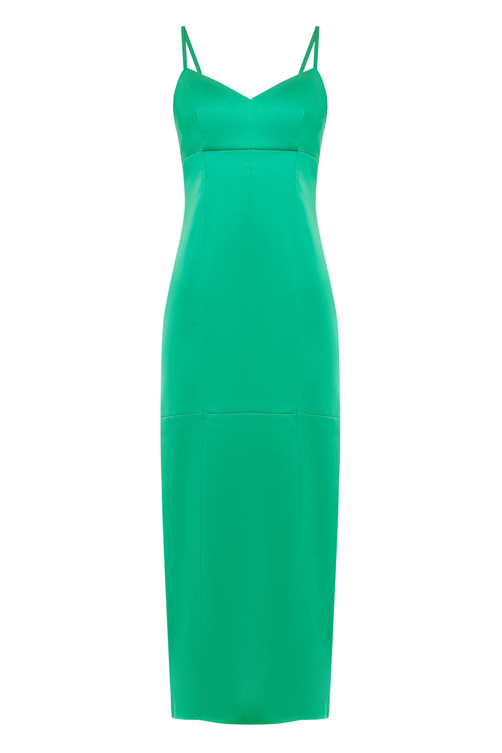 Adele Silk Midi Green Dress