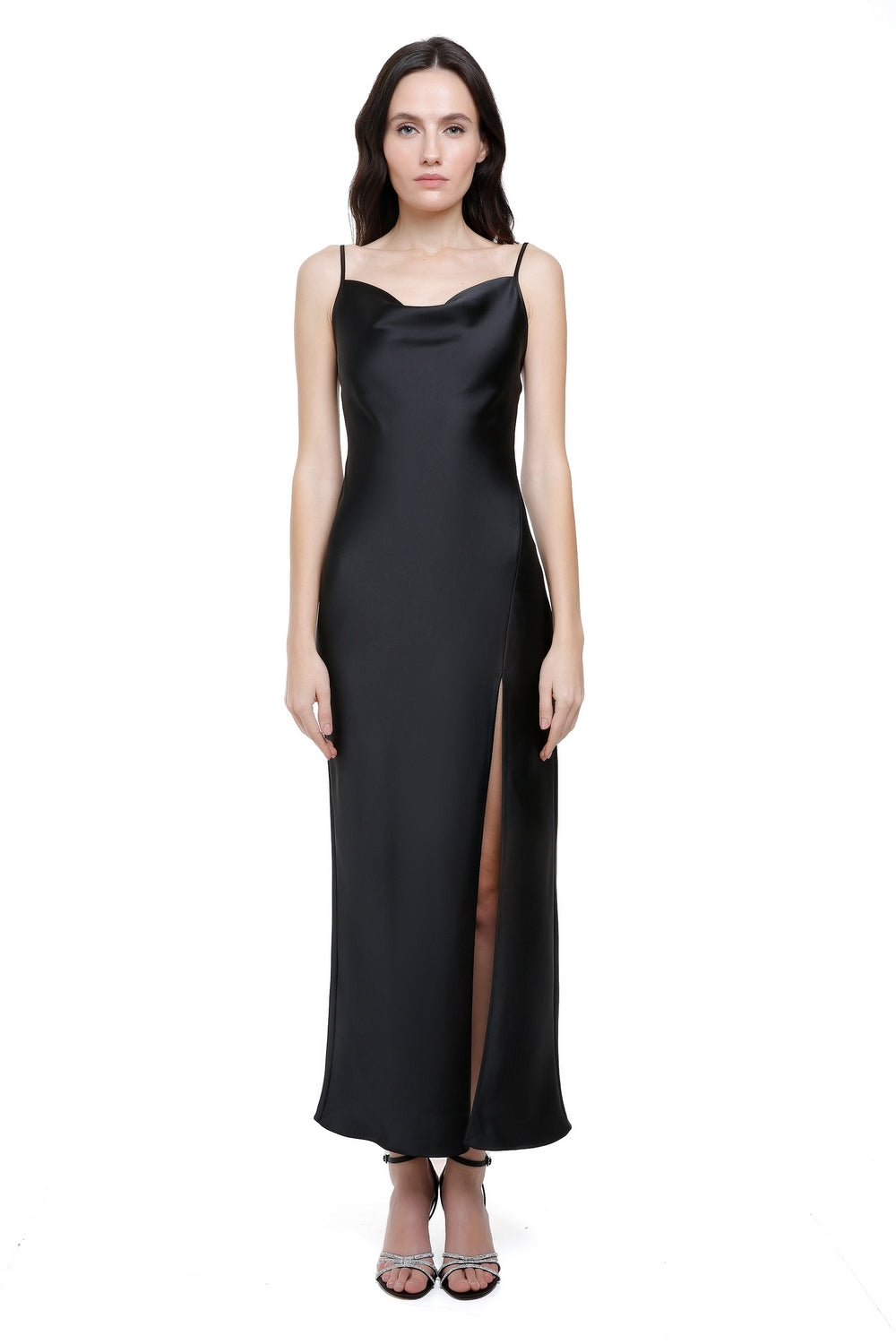 Grace Black Silk Dress