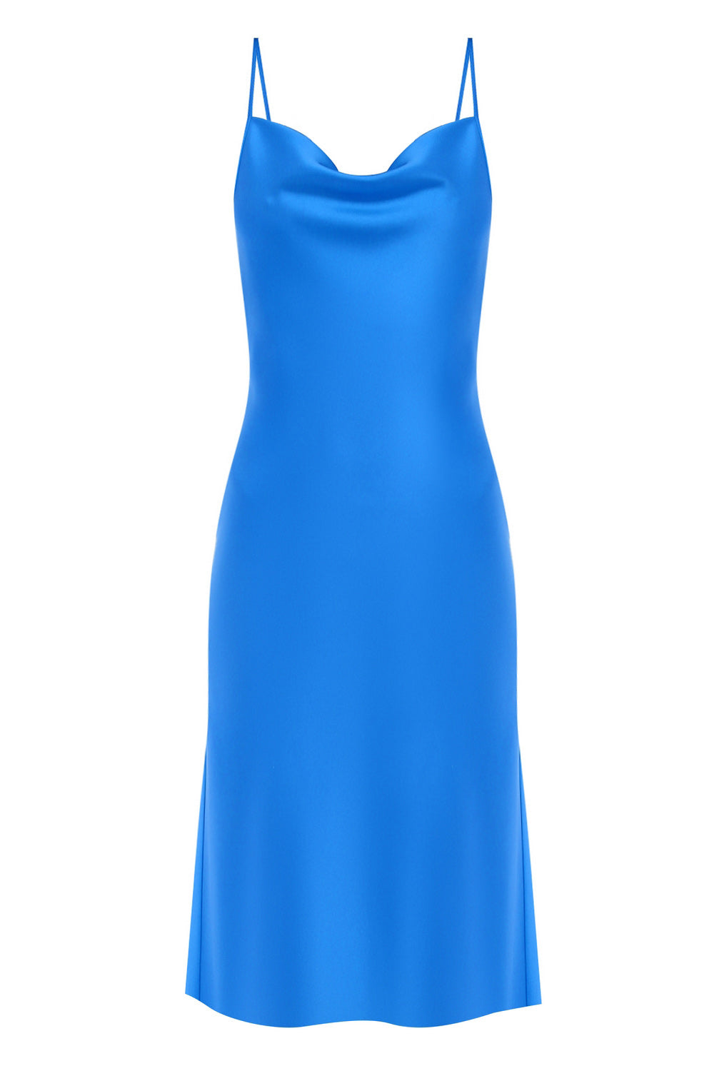 Janna Blue Silk Slip Dress