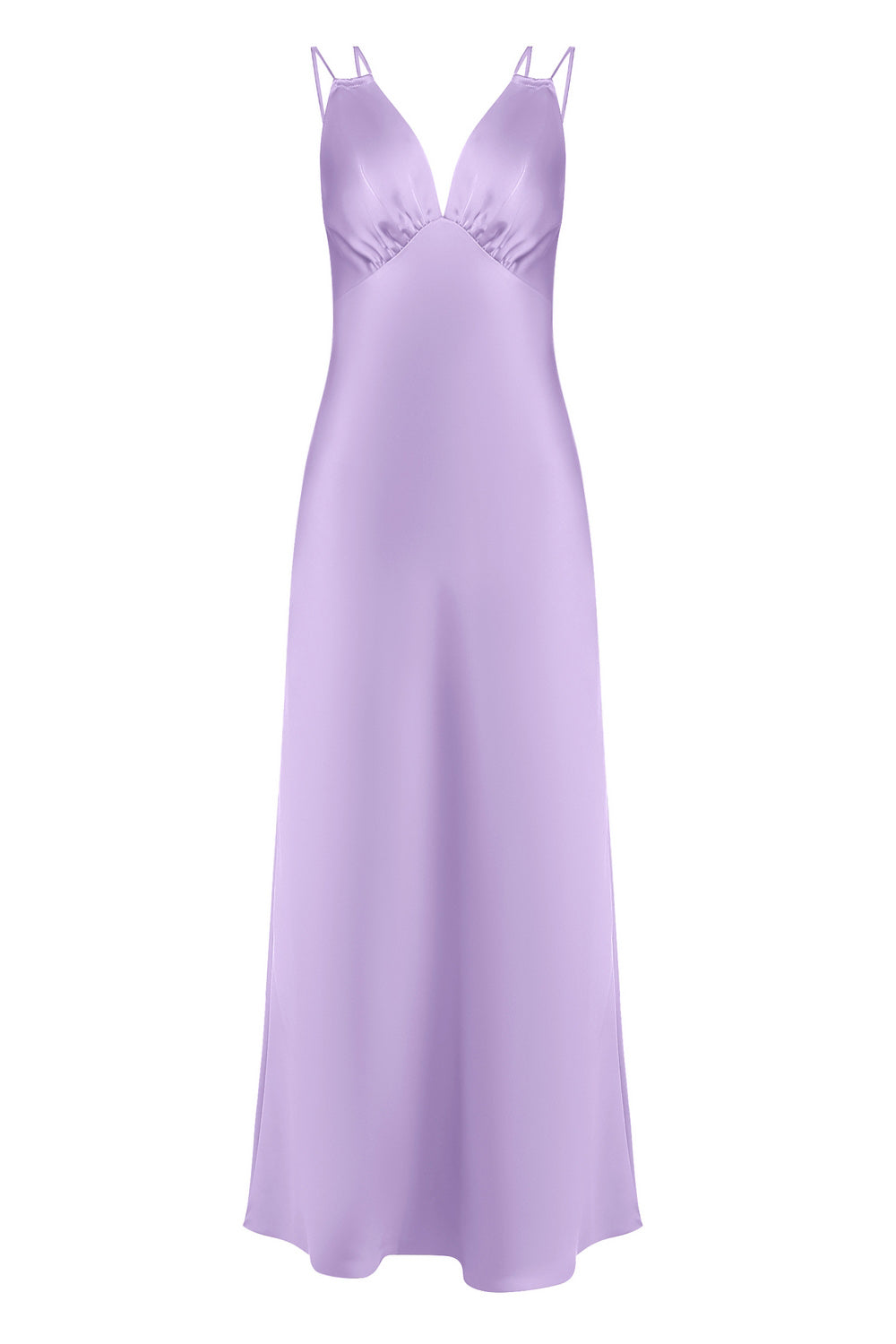 Eden Roc Purple Midi Silk Dress