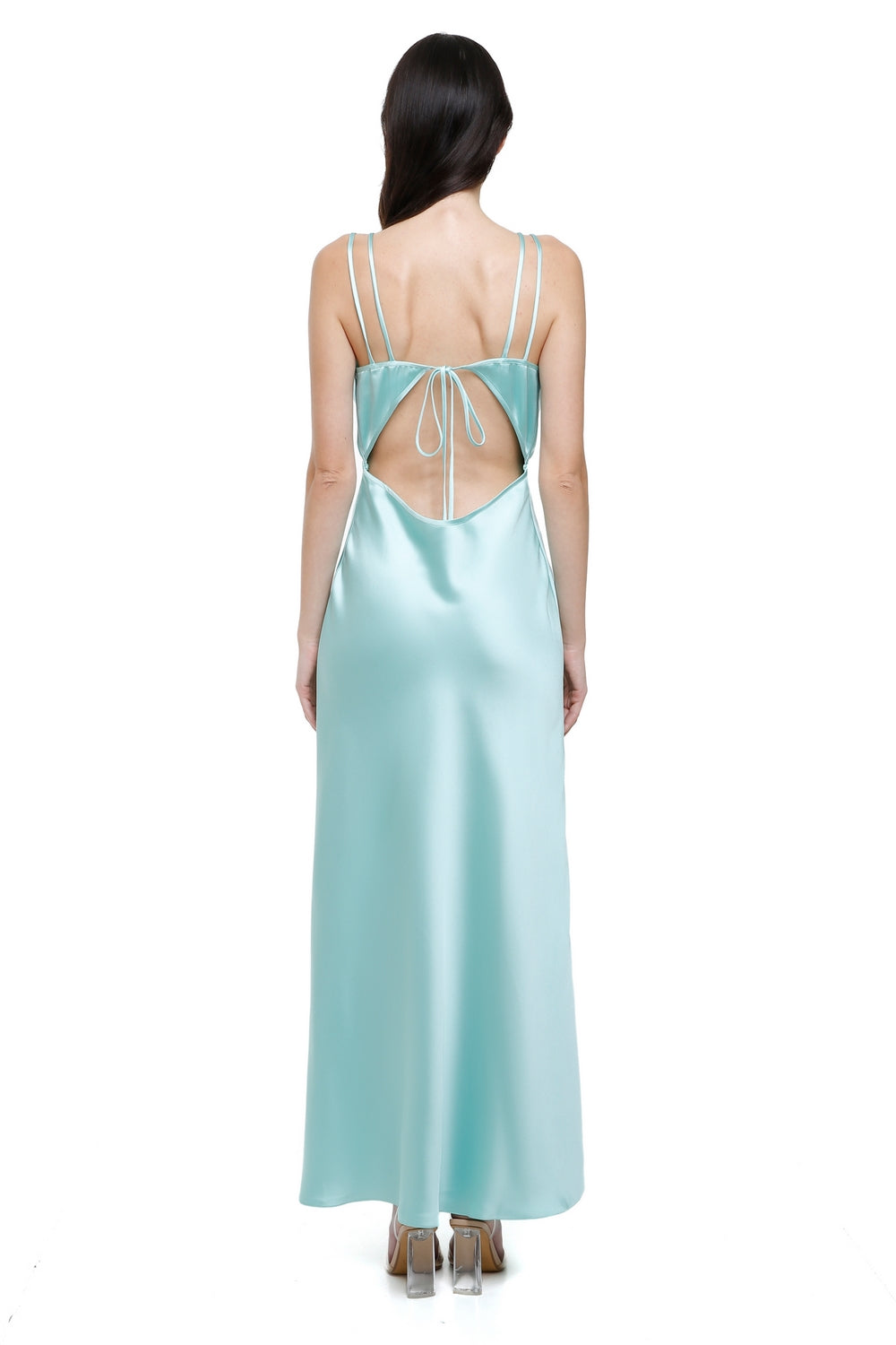 Eden Roc Mint Midi Silk Dress