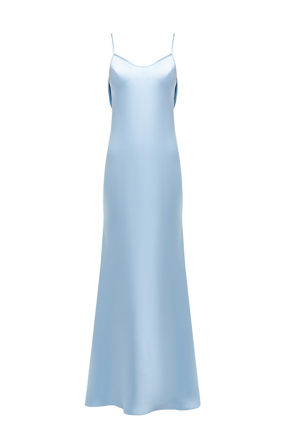 Carolyn Sky Blue Silk Maxi Dress