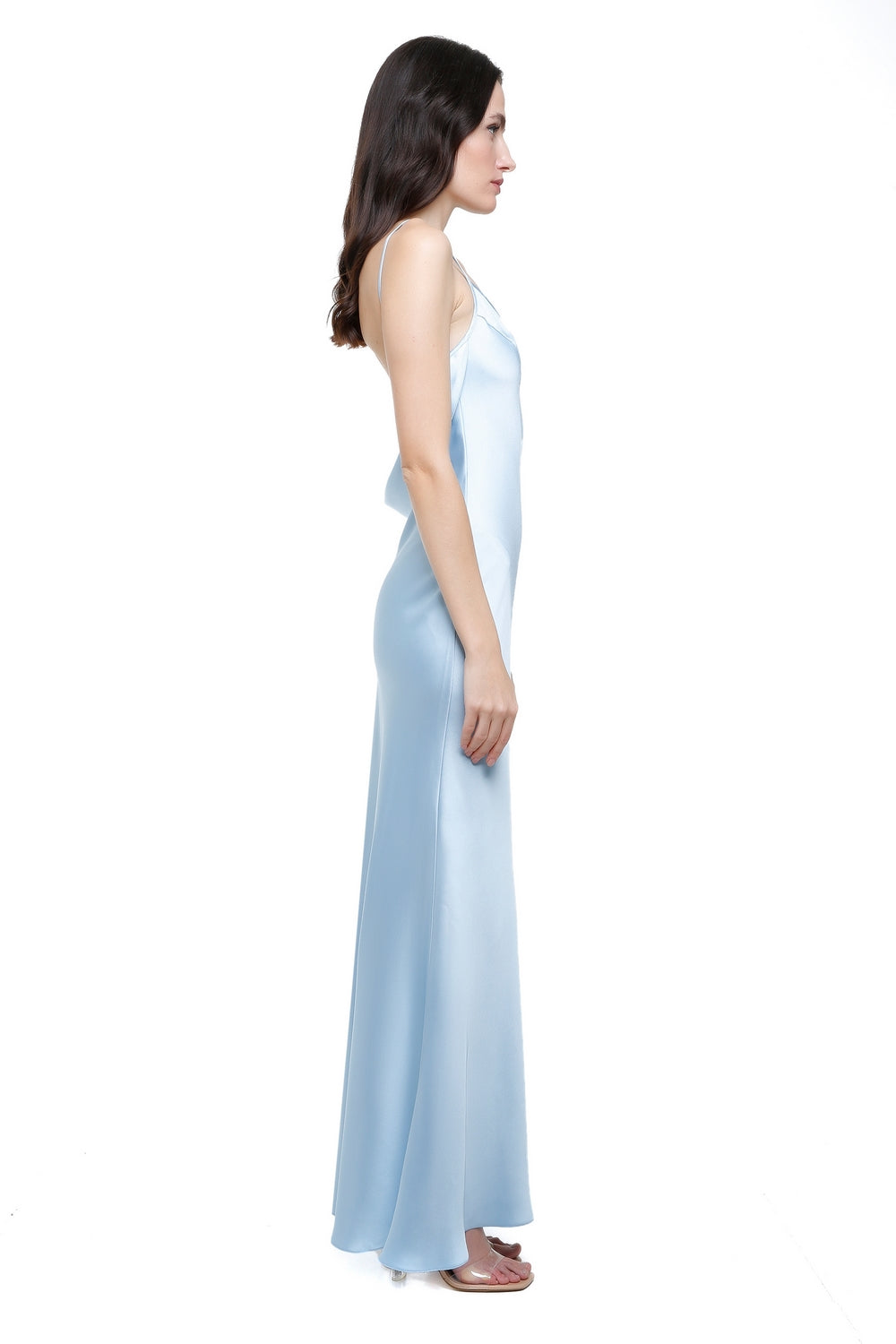 Carolyn Sky Blue Silk Maxi Dress M