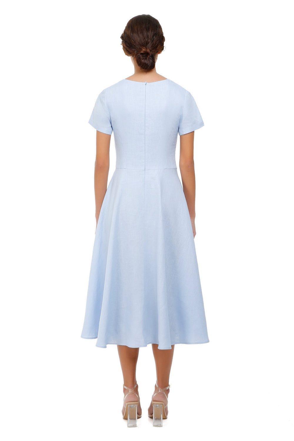 blue amara dress Amara French Blue Midi Dress