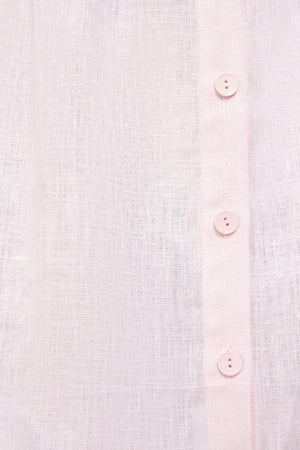 LP Light Pink Linen Shirt Dress