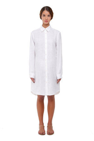 Relaxed Oversized Tailoring Linen Shirt Dress