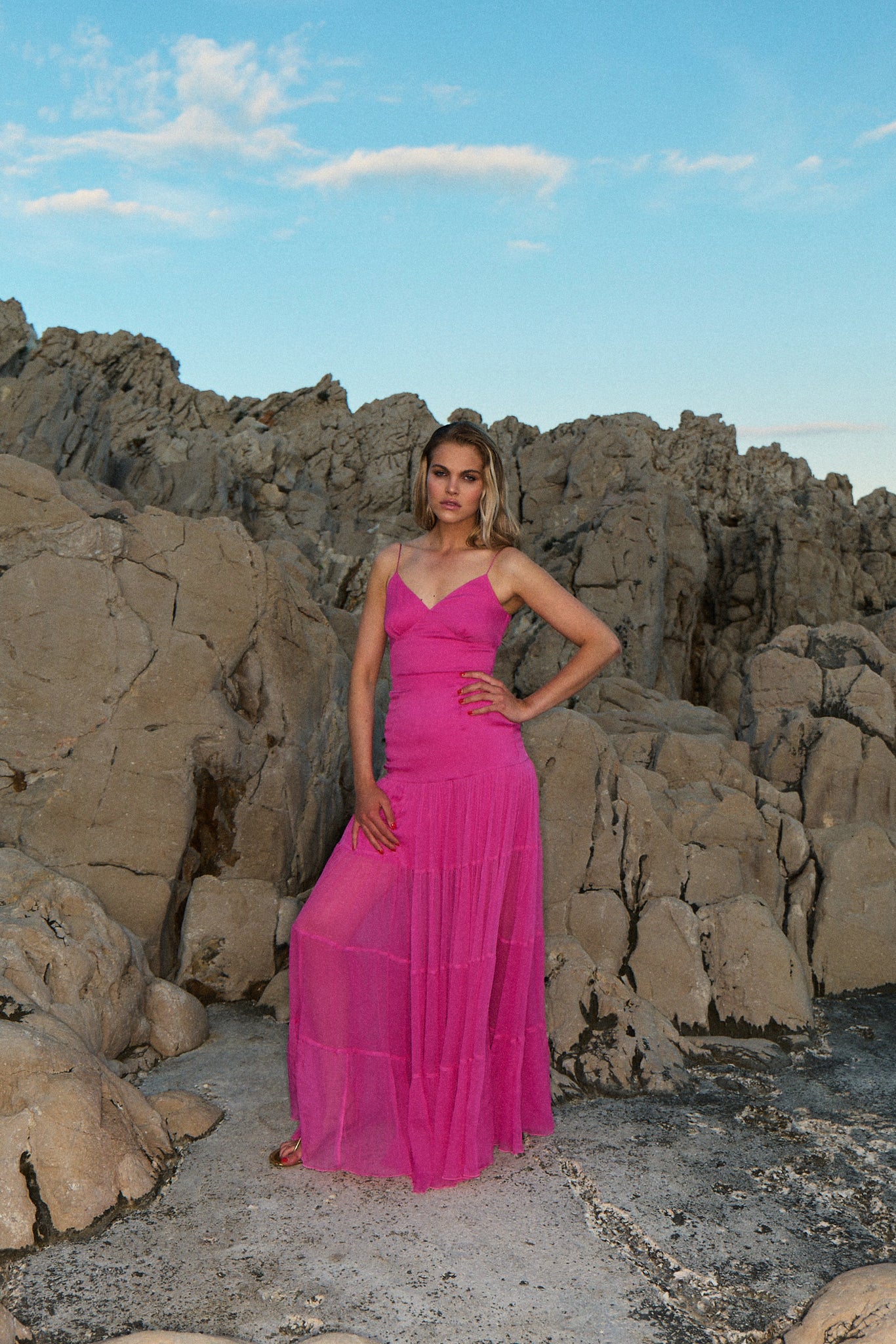 Mykonos Silk Maxi Barbie Dress