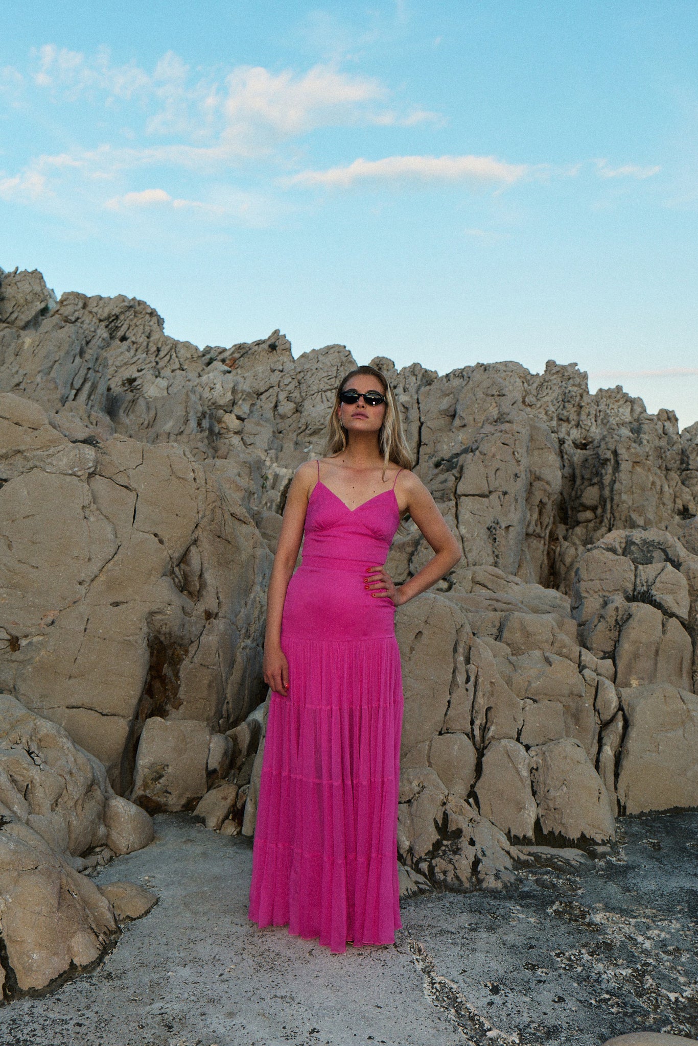 Mykonos Silk Maxi Barbie Dress