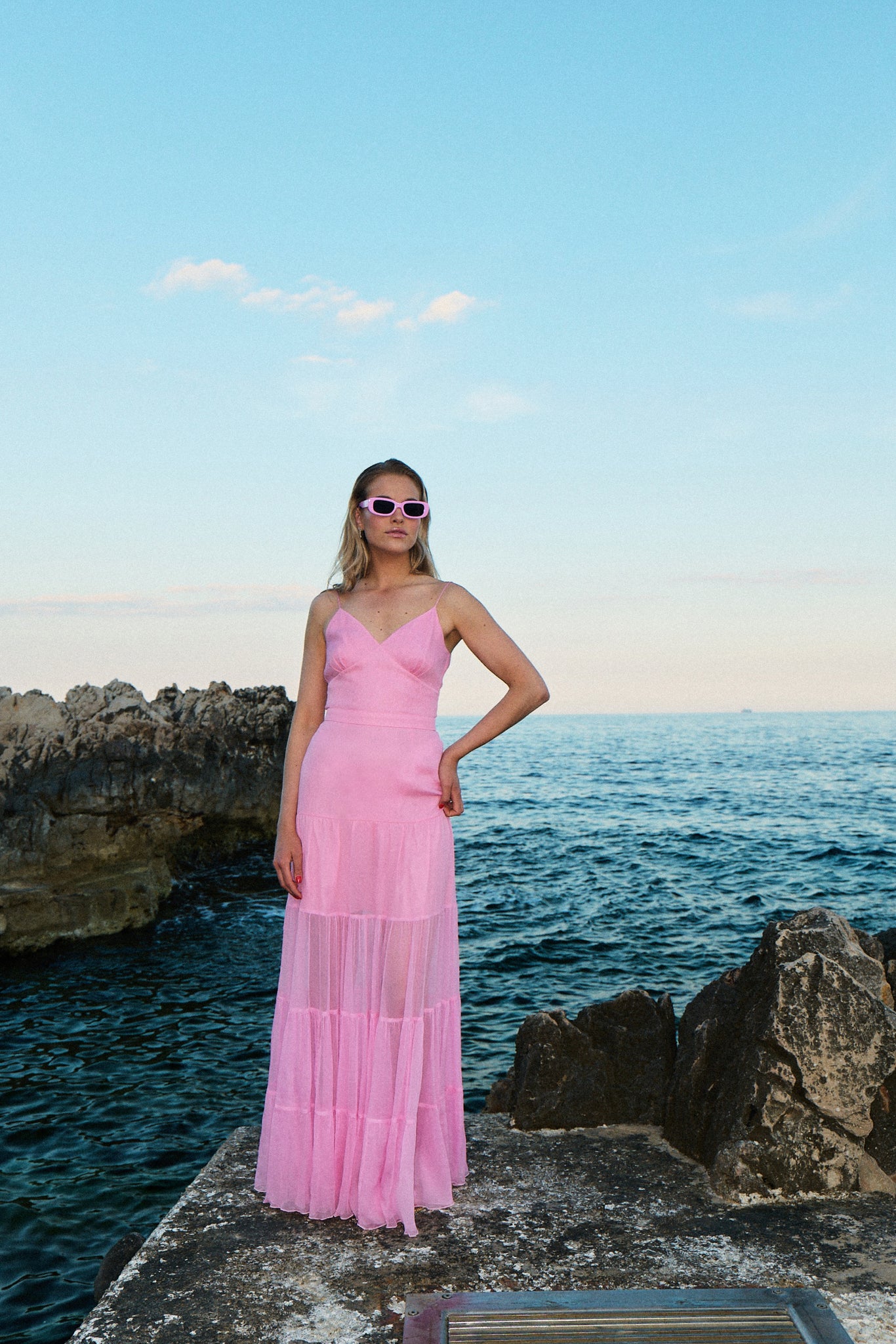 Mykonos Silk Maxi Pink Dress