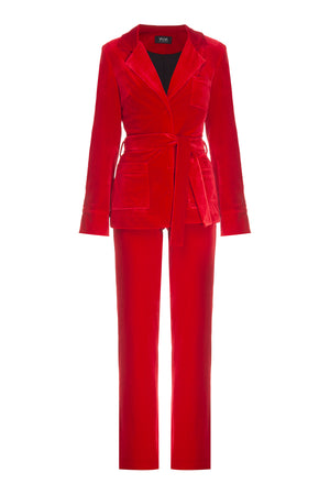 Velvet Suit Red