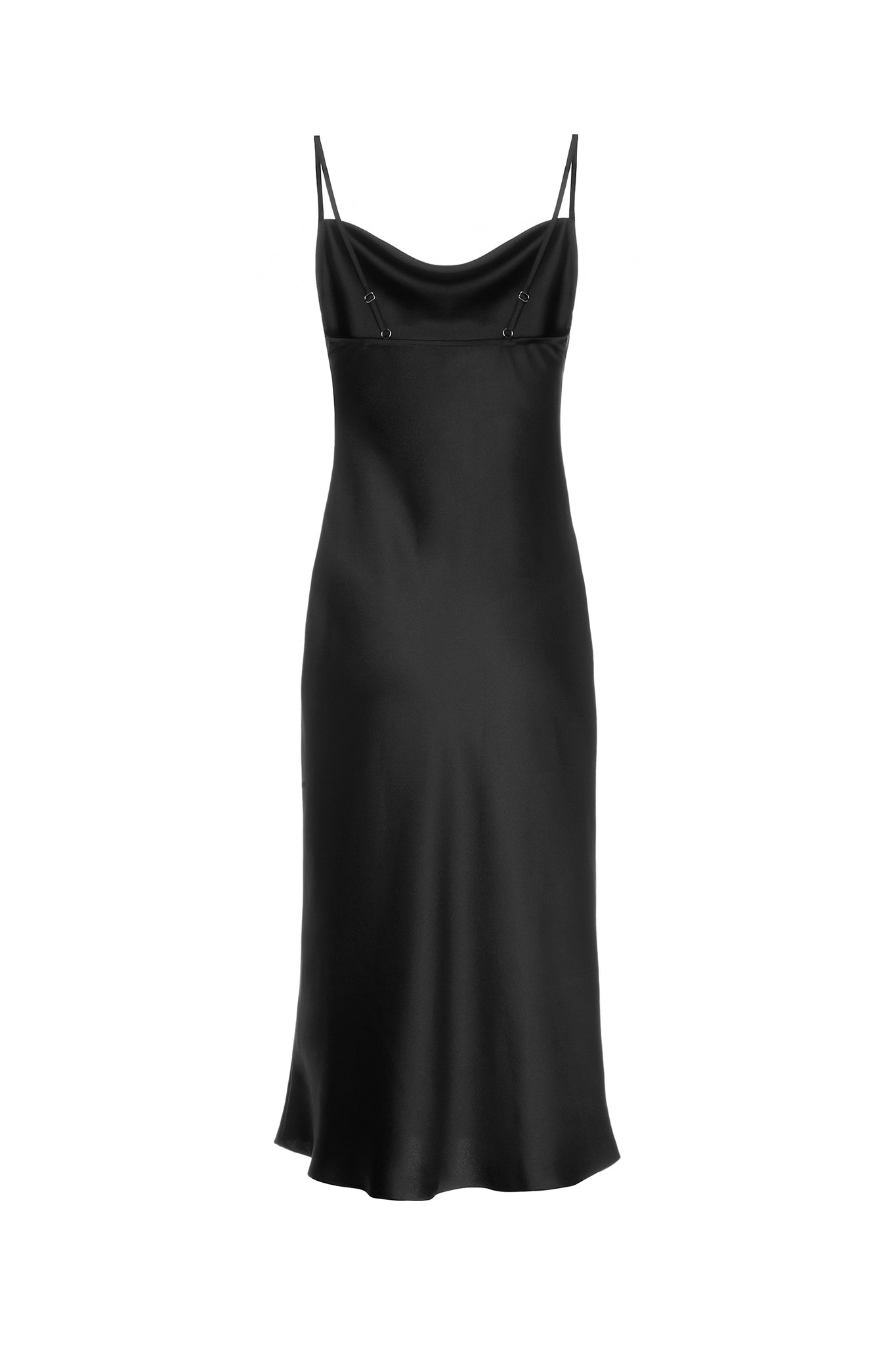 Janna Black Silk Slip Dress