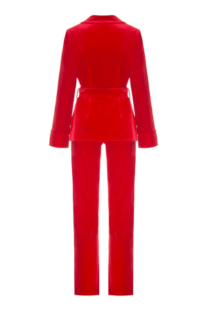 Velvet Suit Red