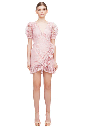Aster Lace Blush Mini Dress